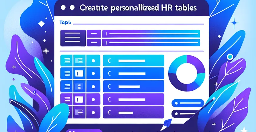 用 Excel 制作个性化人事表格，满足企业需求
